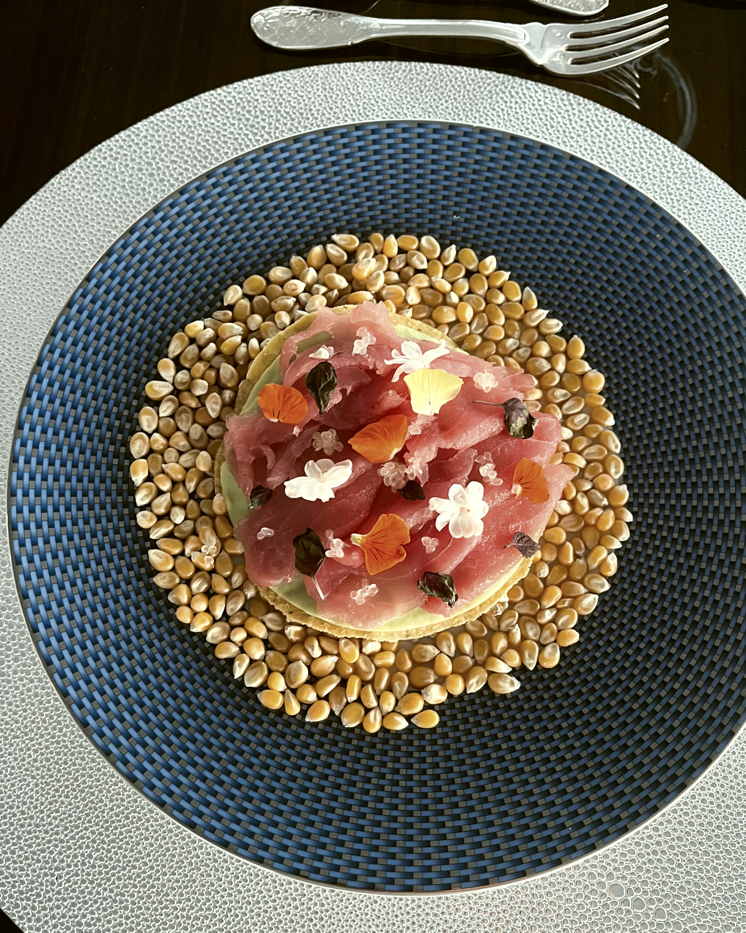Tuna tartare, pine nuts