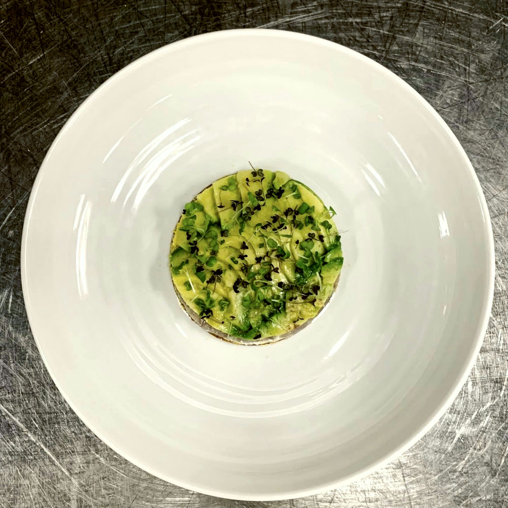 Avocado tartare, micro greens